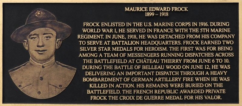 Maurice Edward Frock Marker image. Click for full size.