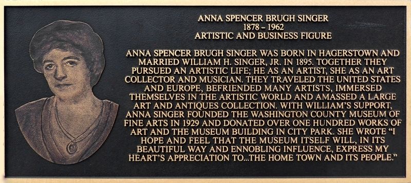 Anna Spencer Brugh Singer Marker image. Click for full size.