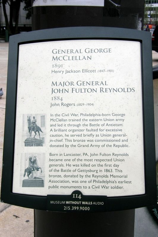 General George McClellan/Major General John Fulton Reynolds Marker image. Click for full size.