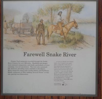 Farewell Snake River Marker. Click for full size. Farewell Snake River Marker image. Click for full size.