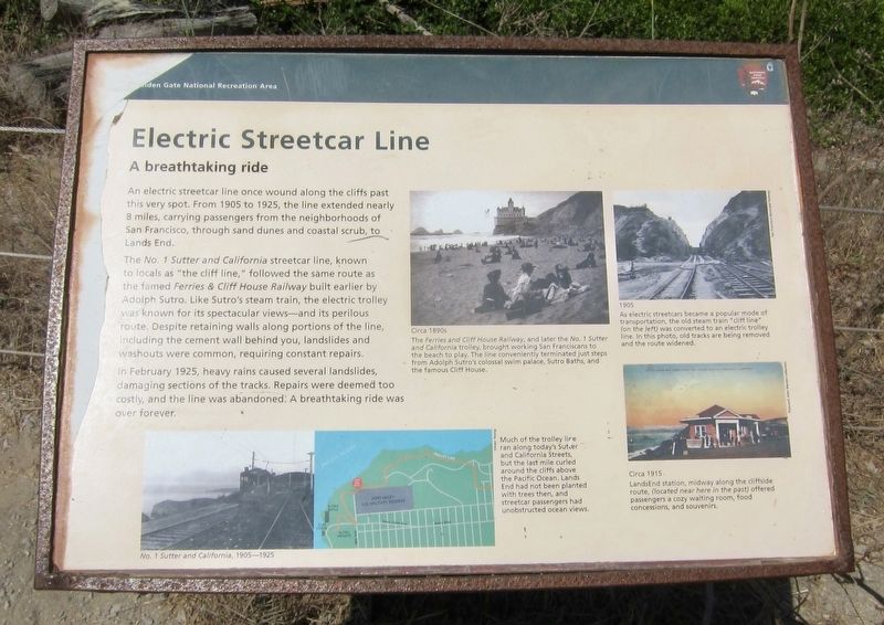 Electric Streetcar Line Marker. Click for full size. Electric Streetcar Line Marker image. Click for full size.