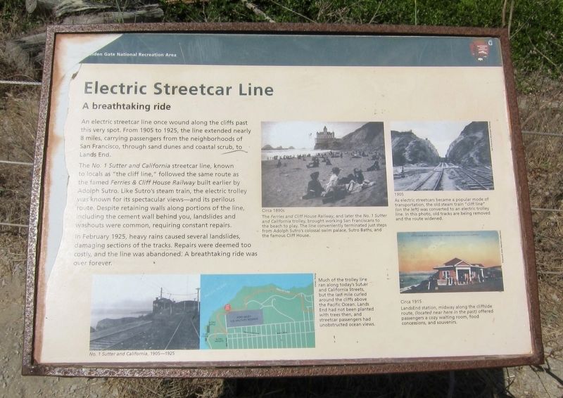 Electric Streetcar Line Marker image. Click for full size.