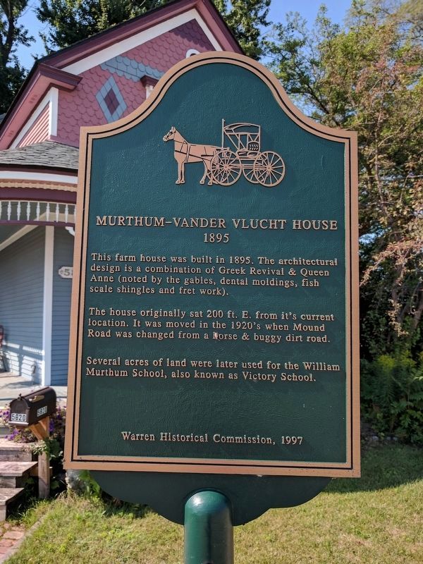 Murthum-Vander Vlucht House Marker image. Click for full size.