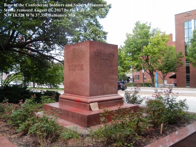 Confederate Soldiers and Sailors Monument Marker-Base only image. Click for full size.