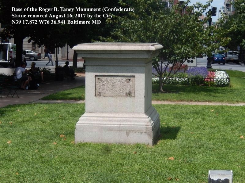 Roger B. Taney Monument Marker-Base only image. Click for full size.