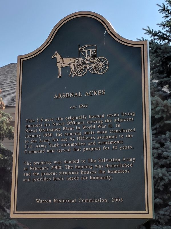 Arsenal Acres Marker. Click for full size. Arsenal Acres Marker image. Click for full size.