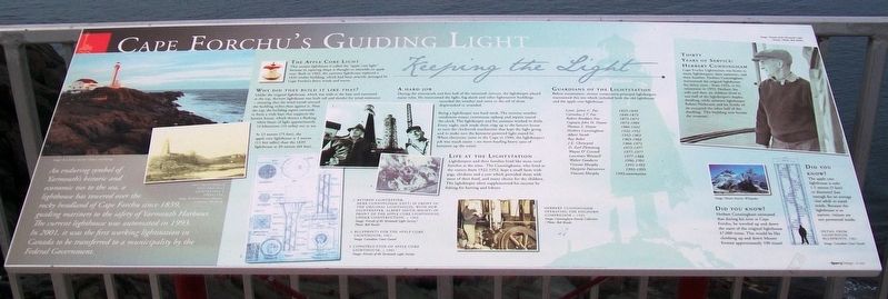 Cape Forchu's Guiding Light Marker image. Click for full size.
