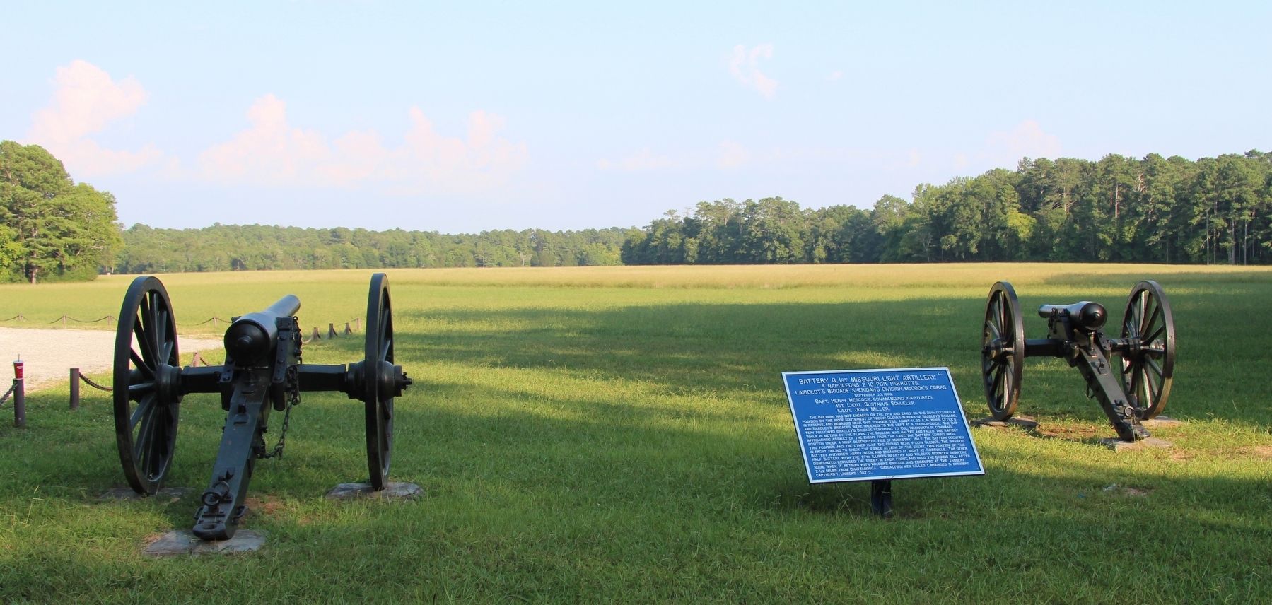 Battery G, 1st Missouri Light Artillery Marker image. Click for full size.