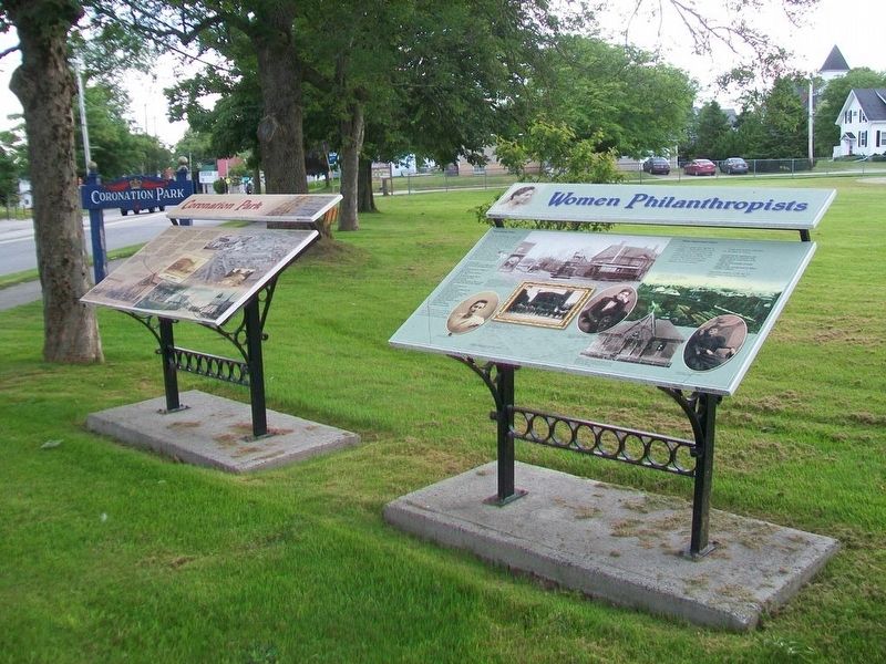 Coronation Park and Women Philanthropists Markers. Click for full size. Coronation Park and Women Philanthropists Markers image. Click for full size.