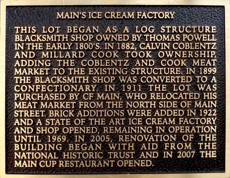 Main's Ice Cream Factory Marker image. Click for full size.