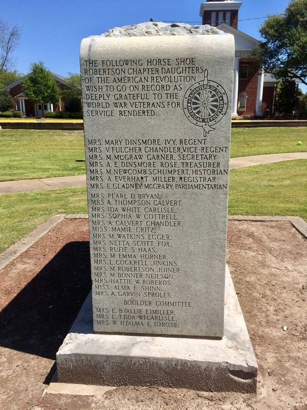 Clay County World War I Memorial (Left side) image. Click for full size.