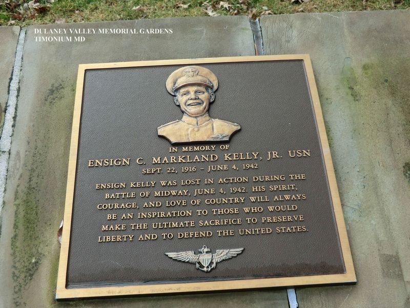 Ensign C. Markland Kelly, Jr. Memorial Marker image. Click for full size.