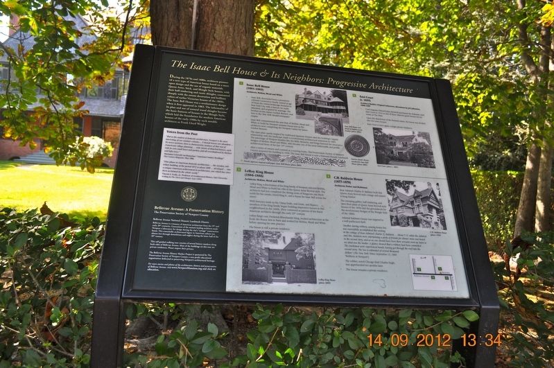 The Isaac Bell House & Its Neighbors: Progressive Architecture Marker image. Click for full size.