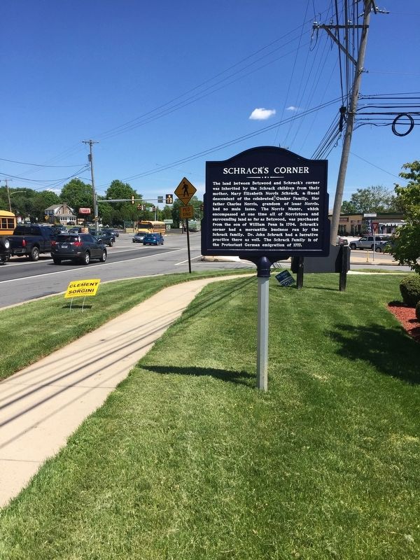 Schrack�s Corner Marker Roadside image. Click for full size.