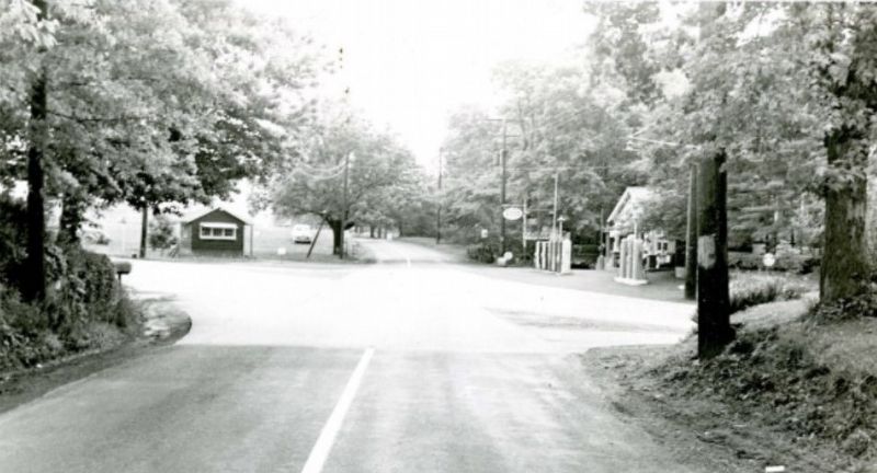 Schracks Corner in 1950 image. Click for full size.