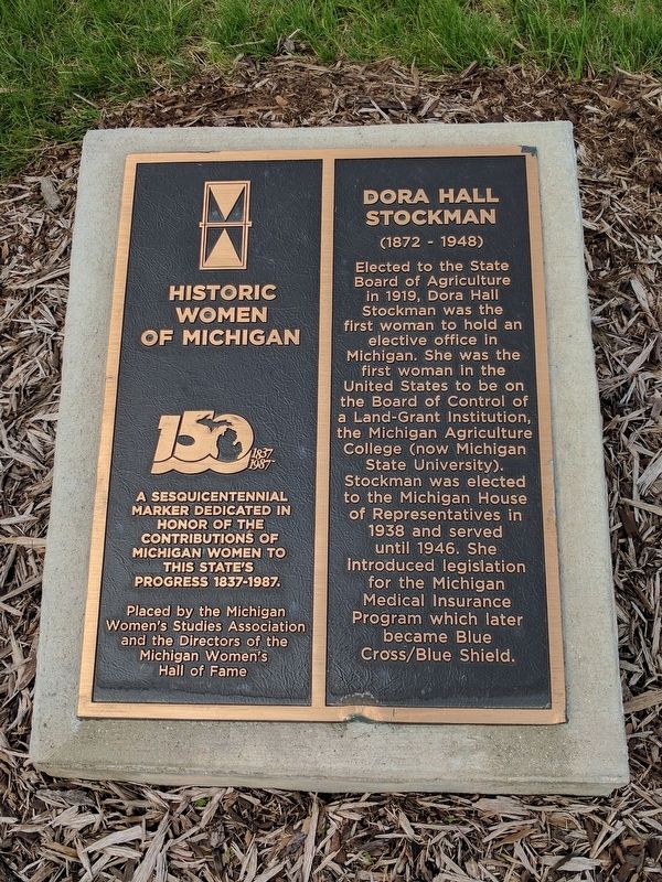 Dora Hall Stockman Marker. Click for full size. Dora Hall Stockman Marker image. Click for full size.