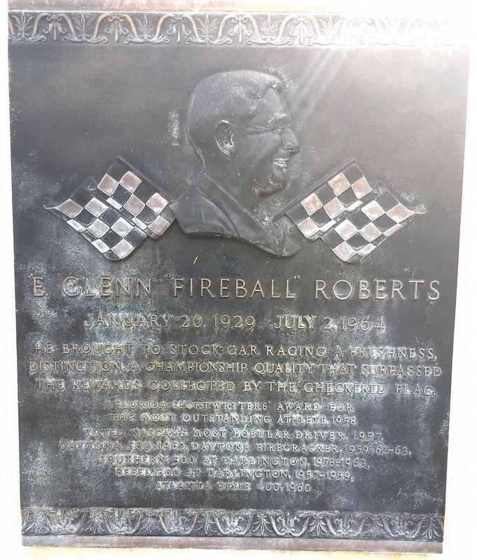 E. Glenn “Fireball” Roberts Marker image. Click for full size.