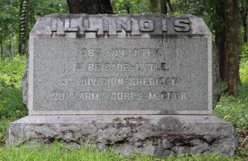 36th Illinois Infantry Marker image. Click for full size.