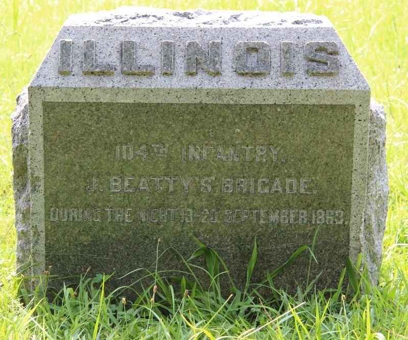 104th Illinois Infantry Marker image. Click for full size.