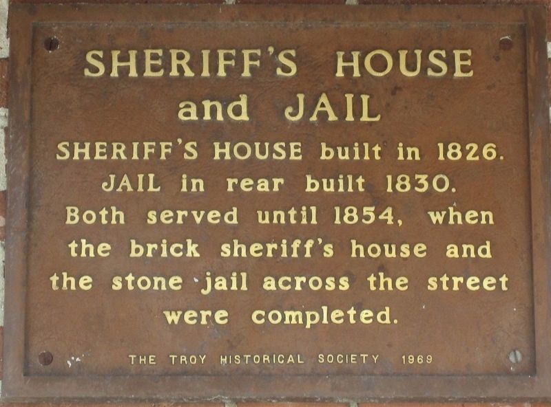 Sheriffs House and Jail Marker image. Click for full size.