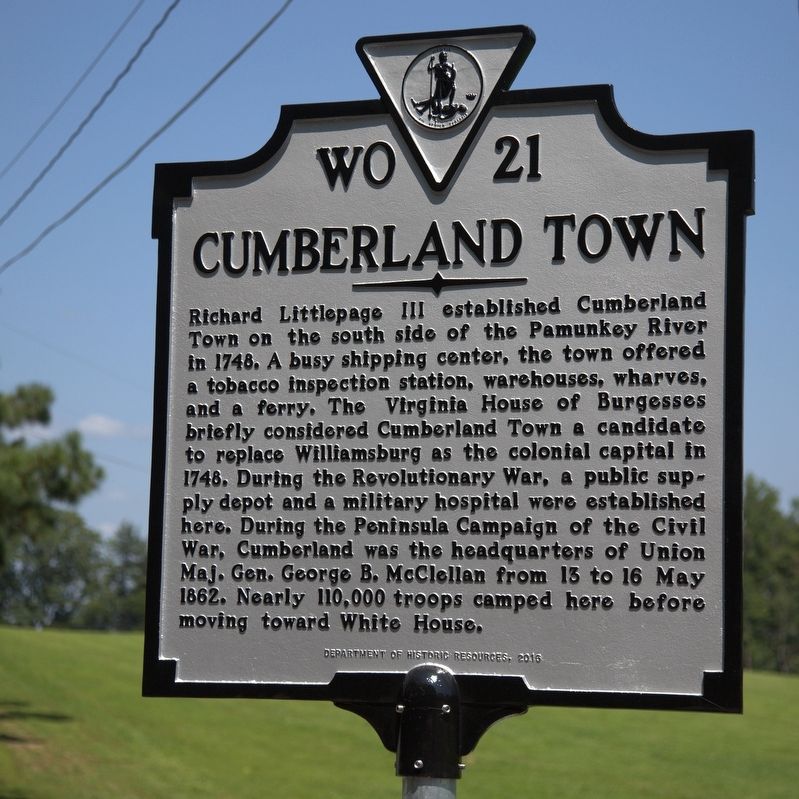 Cumberland Town Marker. Click for full size. Cumberland Town Marker image. Click for full size.