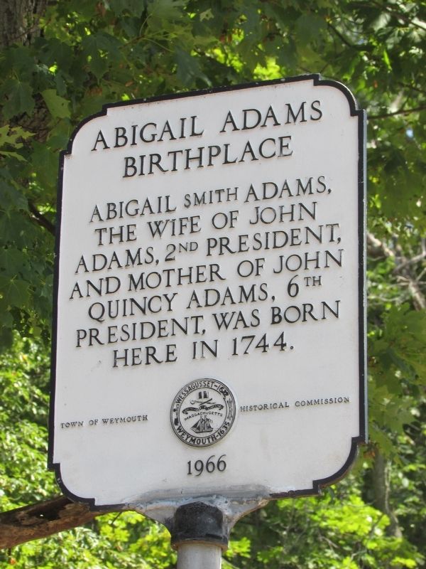 Abigail Adams Birthplace Marker image. Click for full size.