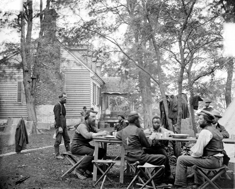 Cumberland Landing, Va. Secret Service men at Foller’s House image. Click for full size.