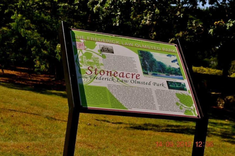 The Frederick Law Olmsted Park Marker. Click for full size. The Frederick Law Olmsted Park Marker image. Click for full size.