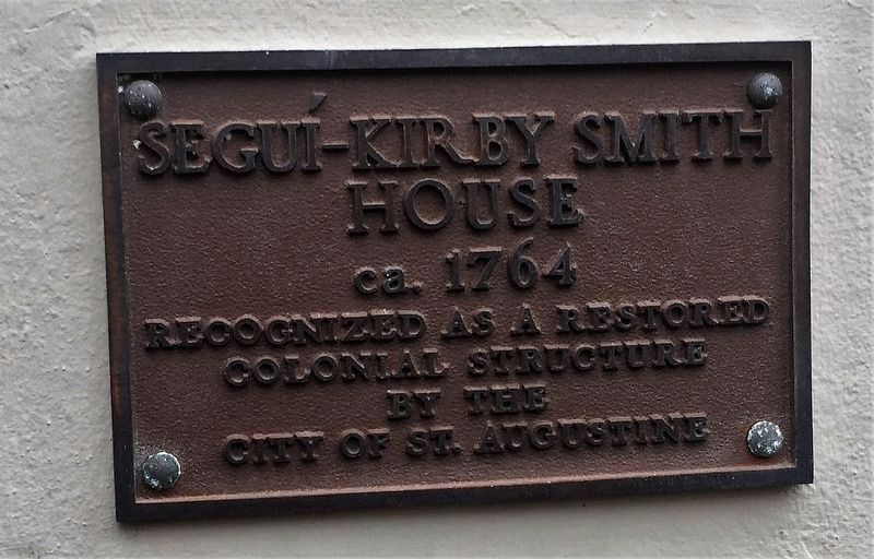 An additional Segui-Kirby Smith House Marker. Click for full size. An additional Segui-Kirby Smith House Marker image. Click for full size.