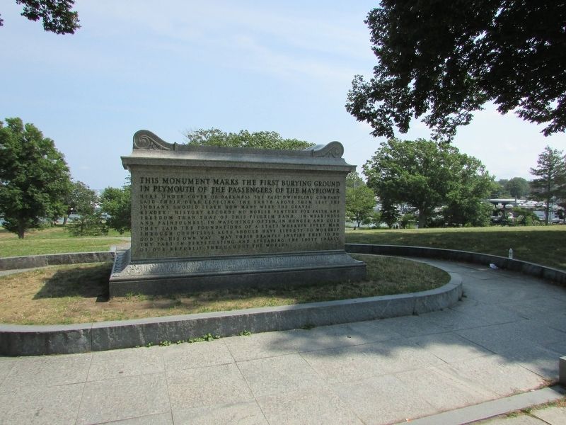First Burying Ground of Mayflower Passengers Monument image. Click for full size.