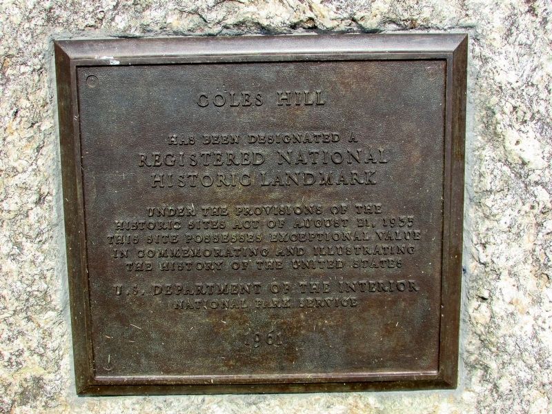 Coles Hill Marker image. Click for full size.