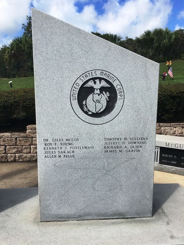 Vererans Memorial US Marine Corps Marker. Click for full size. Vererans Memorial US Marine Corps Marker image. Click for full size.