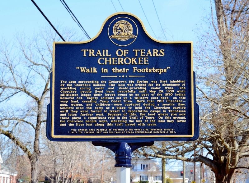 Trail of Tears Cherokee Marker image. Click for full size.