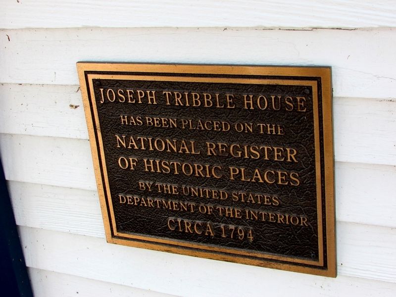 Joseph Tribble House Marker image. Click for full size.