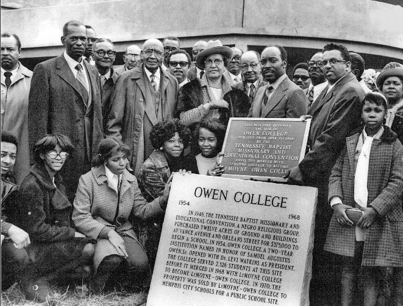 Owen College Marker dedication image. Click for full size.