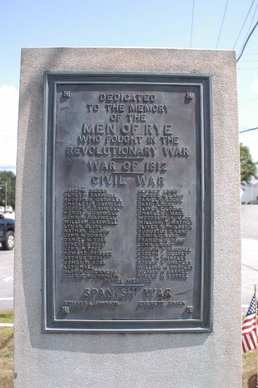 Rye NH War Memorial Marker image. Click for full size.