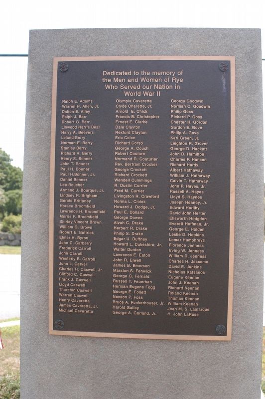 Rye NH War Memorial Marker image. Click for full size.