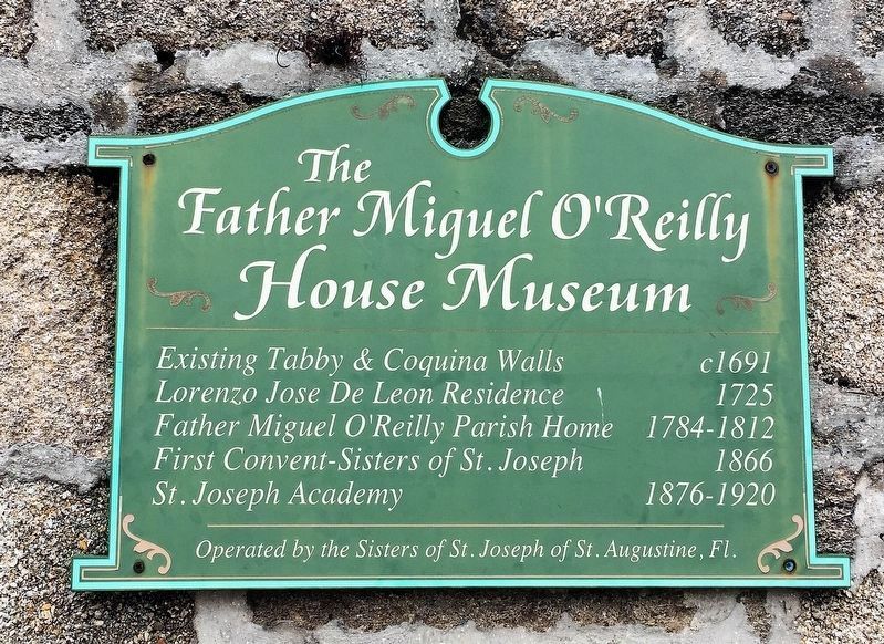 An additional Father Miguel O'Reilly House Marker image. Click for full size.