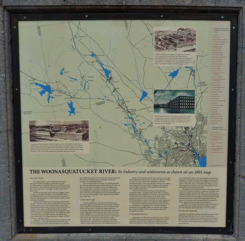 The Woonasquatucket River Marker image. Click for full size.