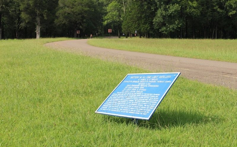 Battery M, 1st Ohio Light Artillery Marker. Click for full size. Battery M, 1st Ohio Light Artillery Marker image. Click for full size.