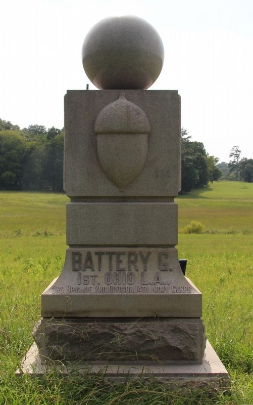 Battery G, 1st Ohio Light Artillery Marker image. Click for full size.
