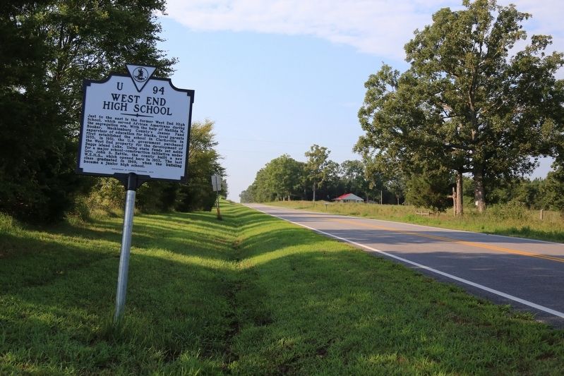 West End High School Marker. Click for full size. West End High School Marker image. Click for full size.