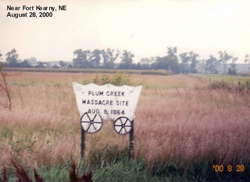 The Plum Creek Massacre Marker. Click for full size. The Plum Creek Massacre Marker image. Click for full size.