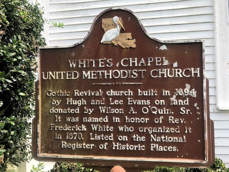 White's Chapel United Methodist Church Marker. Click for full size. White's Chapel United Methodist Church Marker image. Click for full size.