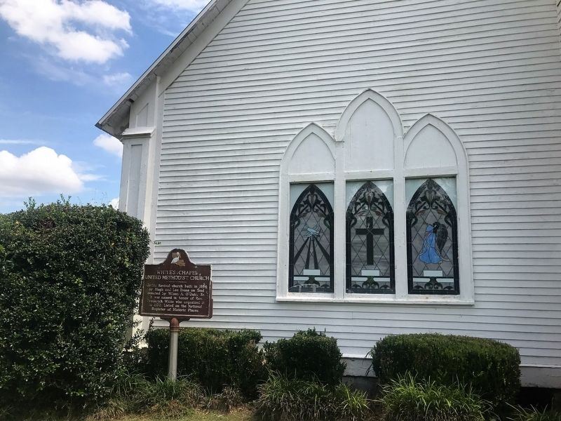 White's Chapel United Methodist Church Marker. Click for full size. White's Chapel United Methodist Church Marker image. Click for full size.