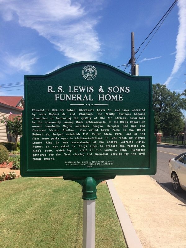 R.S Lewis & Sons Funeral Home Marker image. Click for full size.