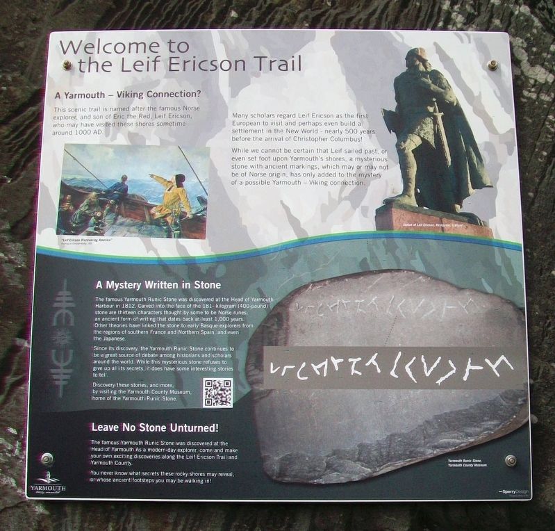 Welcome to the Leif Ericson Trail Marker image. Click for full size.