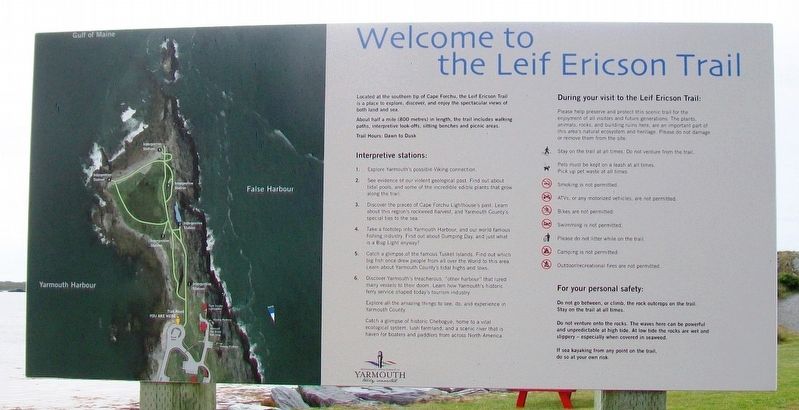 Welcome to the Leif Ericson Trail Sign image. Click for full size.