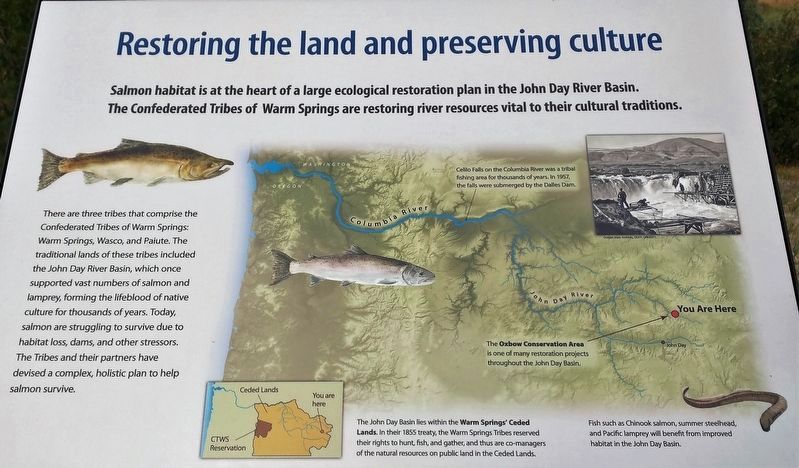 Marker 5 - Restoring the Land and Preserving Culture. Click for full size. Marker 5 - Restoring the Land and Preserving Culture image. Click for full size.