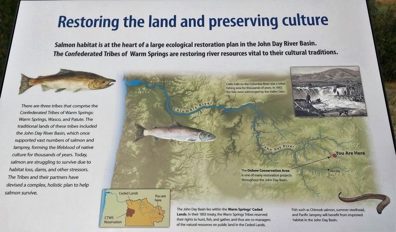 Marker 5 - Restoring the Land and Preserving Culture image. Click for full size.